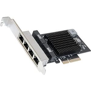 Quad 2,5 Gigabit Ethernet PCI Express PCI-E Netwerkinterfacekaart 10/100/1000/25000 Mbps RJ45 LAN Realtek RTL8125 Chipset