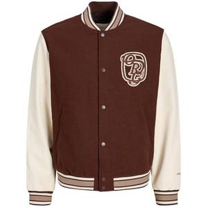 Jack & Jones - JORMeadowns - Tussenjas - Taupe / Roestrood / Wit