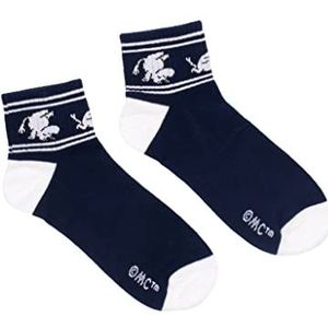Moomintroll Running Men's Moomin Retro Ankle Socks herensokken, marineblauw, wit, 40-45 EU