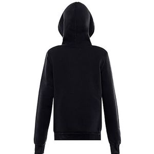 Nally Modieuze trui hoodie voor dames polyester zwart maat S, zwart, S