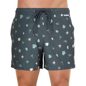 Athena Summer Vibes, bermuda, bad voor heren, Zwart, S