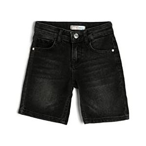 Koton Boys's Jean Pocket Cotton-Regular Fit Shorts, zwart (999), 9-10 Jaar