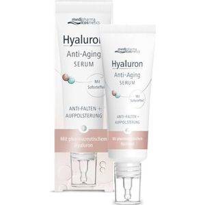 Hyaluron anti-aging serum, vermindert rimpels met direct effect, hydraterend, geeft een gladdere en jeugdige huid, met praktische doseerpunt, voor een verfrist huidgevoel
