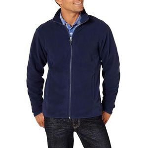 Amazon Essentials Men's Fleecejack met volledige ritssluiting (verkrijgbaar in grote en lange maten), Marineblauw, S