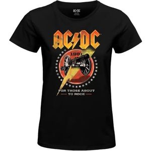 AC/DC T-shirt dames, Zwart, M