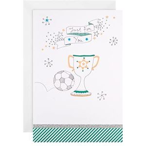 Hallmark Verjaardagskaart - Klassiek voetbal en trofee ontwerp