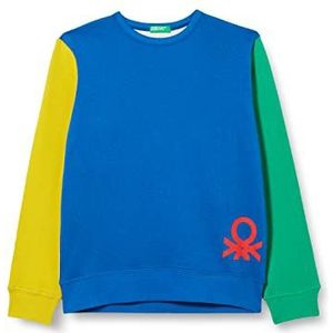 United Colors of Benetton Sweatshirt met lange mouwen en ronde hals, voor jongens, meerkleurig (blauw, groen, geel) 901, 120 cm