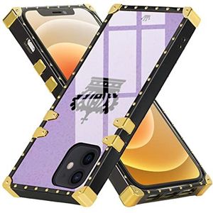 Square Edge Phone Case iPhone 12/12 Pro Crown Gold Corner Bumper Protection Case voor iPhone 12/12 Pro