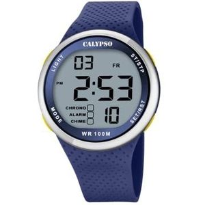 CALYPSO Unisex Digitaal Quartz Horloge met Plastic Band K5785/3, Grijs, strip