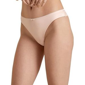 Calida Sensual Secrets String voor dames, van viscose, tanga met kant aan de achterkant, Lace Parfait Pink, 44-46
