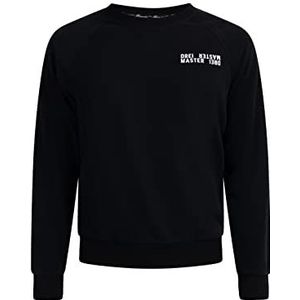 Festland Sweatshirt voor heren met ronde hals, zwart, M