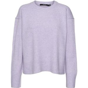 VERO MODA VMSERENA LS O-Neck Pullover GA Boo, Purple Heather/Detail: melange, S