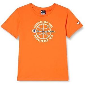 Champion Legacy Modern Basket B - Regular S/S Crewneck T-shirt, oranje, 9-10 jaar kinderen en jongeren SS24, Oranje