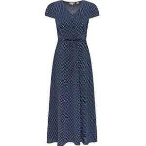 LYMOA Dames blousejurk jurk, marineblauw, M