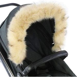 Voor Your-Little-One Fur Hood Trim Pram Compatibel op Brio, Beige