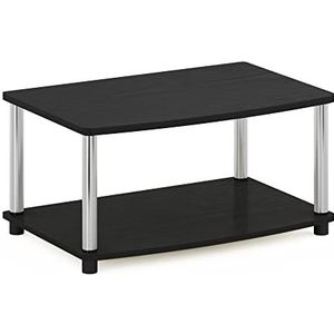 Furinno No Tools 2-Tier Verhoogde TV Stand, Hout, Americano/Chroom