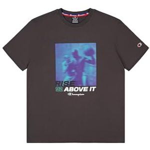 Champion Legacy Modern Sport (220374) - PRO Jersey (220g) Graphic SS Crewneck T-shirt, antracietgrijs (PHA), L Modern Sport Heren FW24, antracietgrijs (Pha), L