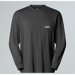 The North Face - Expedition Celebration - Oversized T-shirt - Anthracite Grey - Lange Mouwen