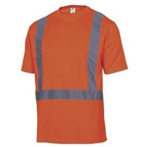 Deltaplus FEEDEORXG waarschuwingsbescherming T-shirt van polyester/katoen, neonoranje, maat XL