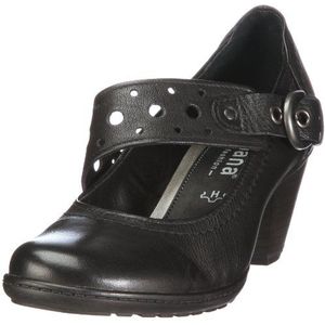 Jana dames fashion slippers, zwart, 39.5 EU