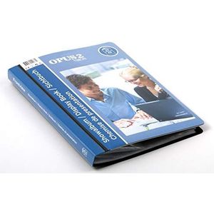 OPUS 2 Presentatie Front View Display Book (20 transparante zakken) | A5 Front Page Portfolio & Project Display Folder voor vergaderingen en conferenties| Poly Clear Pocket Folder | Zwart 114277