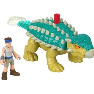 Fisher-Price Imaginext Jurassic World HVY19 Speelgoedset van dinosaurussen Bumpy en figuur Ben voor rollenspellen op de kleuterschool vanaf 3 jaar