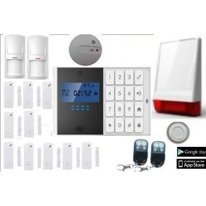Alarm draadloos GSM compleet getimed kit alarmsysteem huis winkel besturingswals GSM draadloze afstandsbediening met beschermhoes