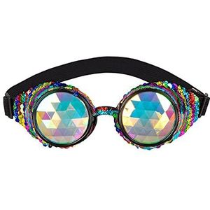 Boland - Feestbril Mirage, voor volwassenen, bril, holografische glazen, hoofdsieraden, carnaval, themafeest