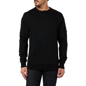 Calvin Klein Jeans Heren Badge Crew Neck Sweatshirts, zwart., S