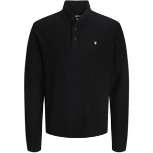 JACK & JONES High Neck Jprblurichard Knit Col, Zwart, L voor Heren, Zwart, L