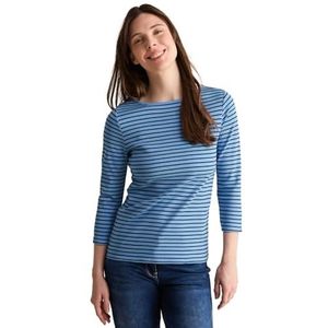 T-shirt - Gestreept - Jersey - Driekwart Mouw - Slanke Pasvorm