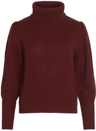 Vilou New Rollneck L/S Knit Top - Noos, Cabernet, M