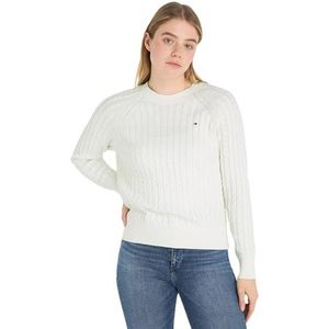 Tommy Hilfiger Gebreide trui voor dames, Wit (Ecru), XS