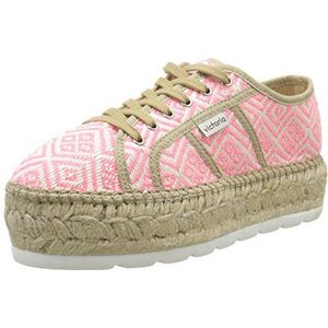 Victoria Etnico Plataforma Yute, lage sneakers, uniseks, volwassenen, Roze 43 Fucsia, 40 EU