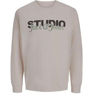 Jack & Jones - Jjyuki Tee Ls Crew Neck - T-shirt - Moonbeam - Mannen