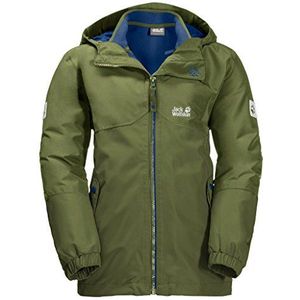 Jack Wolfskin Uniseks 3-in-1 jas voor kinderen, 3-in-1 jas voor jongens, waterdicht, winddicht, ademend, 3-in-1 jas