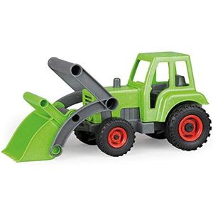 Lena 04213 EcoAktives Tractor met voorschop, ca. 35 cm, speelvoertuig voor kinderen vanaf 2 jaar, robuuste tracker met handvat en beweegbare laadschep, natuurlijke houtgeur door hout.