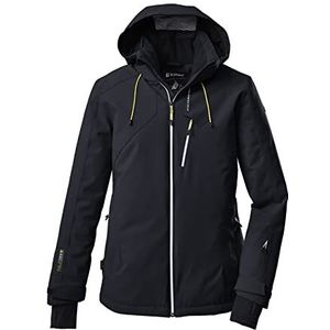 killtec dames Ski-jack/functioneel jack met afritsbare capuchon en sneeuwvanger KSW 10 WMN SKI JCKT, black blue, 40, 38608-000