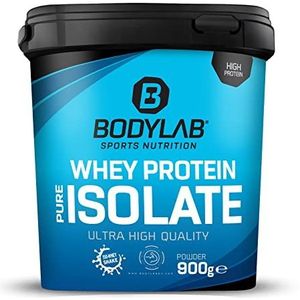 Whey Protein Isolate Frambozenyoghurt 900g Bodylab24, eiwitpoeder gemaakt van Whey Isolate, Whey eiwitpoeder kan de spieropbouw ondersteunen, geconcentreerd iso-eiwit vrij van aspartaam