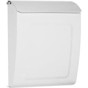 Architectural Mailboxes Aspen Gegalvaniseerd Staal, Vergrendeling, Muurmontage Brievenbus, 2594W-10, Wit, Kleine Capaciteit