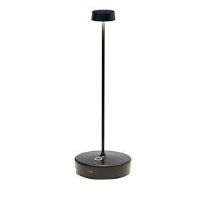 Zafferano, Swap Pro Lamp, Oplaadbare Snoerloze Tafellamp met Touchbediening, Geschikt voor Binnen en Buiten, Stappendimmer, 2200-3000 K, Hoogte 29 cm, Kleur Zwart