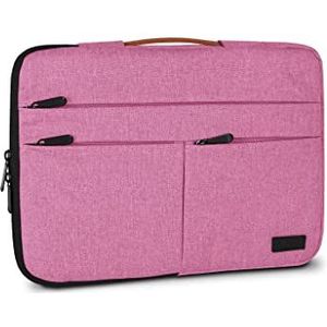 SUBBLIM SUBBLIM Air Padding 360 Sleeve voor laptops van 39,6 cm (15,6 inch), schokbestendig, compatibel met MacBook Pro, Surface, ZenBook, waterafstotend, roze