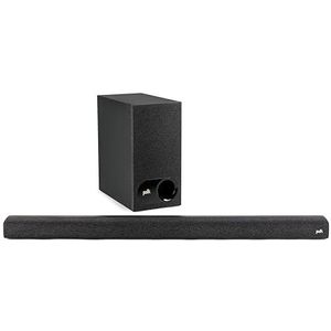 Polk MagniFi 2 Home Cinema Soundbar met Subwoofer voor Surround Geluid, 5.1 Dolby Digital, Werkt met Google Assistant, Muziek Streamen via Bluetooth, Ingebouwde Chromecast, zwart
