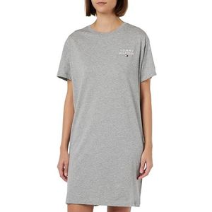 Tommy Hilfiger Damesjurk met mouwen, Grijs (lichtgrijs Heather), M