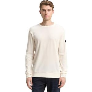 TOM TAILOR T-shirt met lange mouwen voor heren, 10348 - Gardenia White, XL