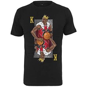 Mister Tee Heren T-shirt King Mike Tee, bovendeel met Michael Jordan print voor mannen met thema basketbal, maten XS -XXL, zwart, S