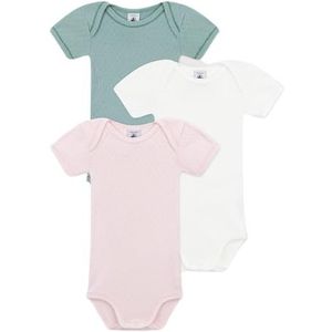 Petit Bateau Bodies Us korte mouwen (3 stuks) voor babymeisjes, Variant 1:, 12 Maanden