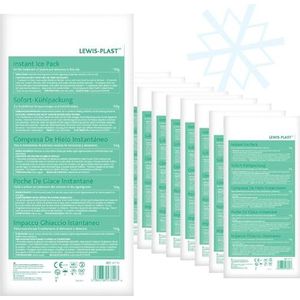 Lewis-Plast Premium Instant Ice Pack - Wegwerpbare Ijspakken Voor Koudetherapie, Onmiddellijke Pijnverlichting Voor Rug, Nek, Enkel, Hoofdpijn en Kiespijn, Pakket van 10