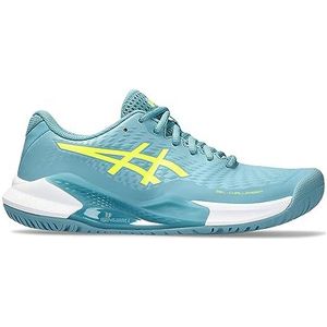 ASICS Challenger 14 tennisschoenen voor dames, blauw/geel, Gris Blue Safety Yellow, 44 EU