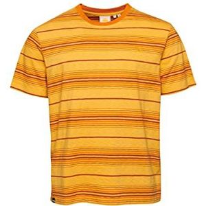 Superdry Gestreept T-shirt voor heren, Gouden Yellow Stripe, XL